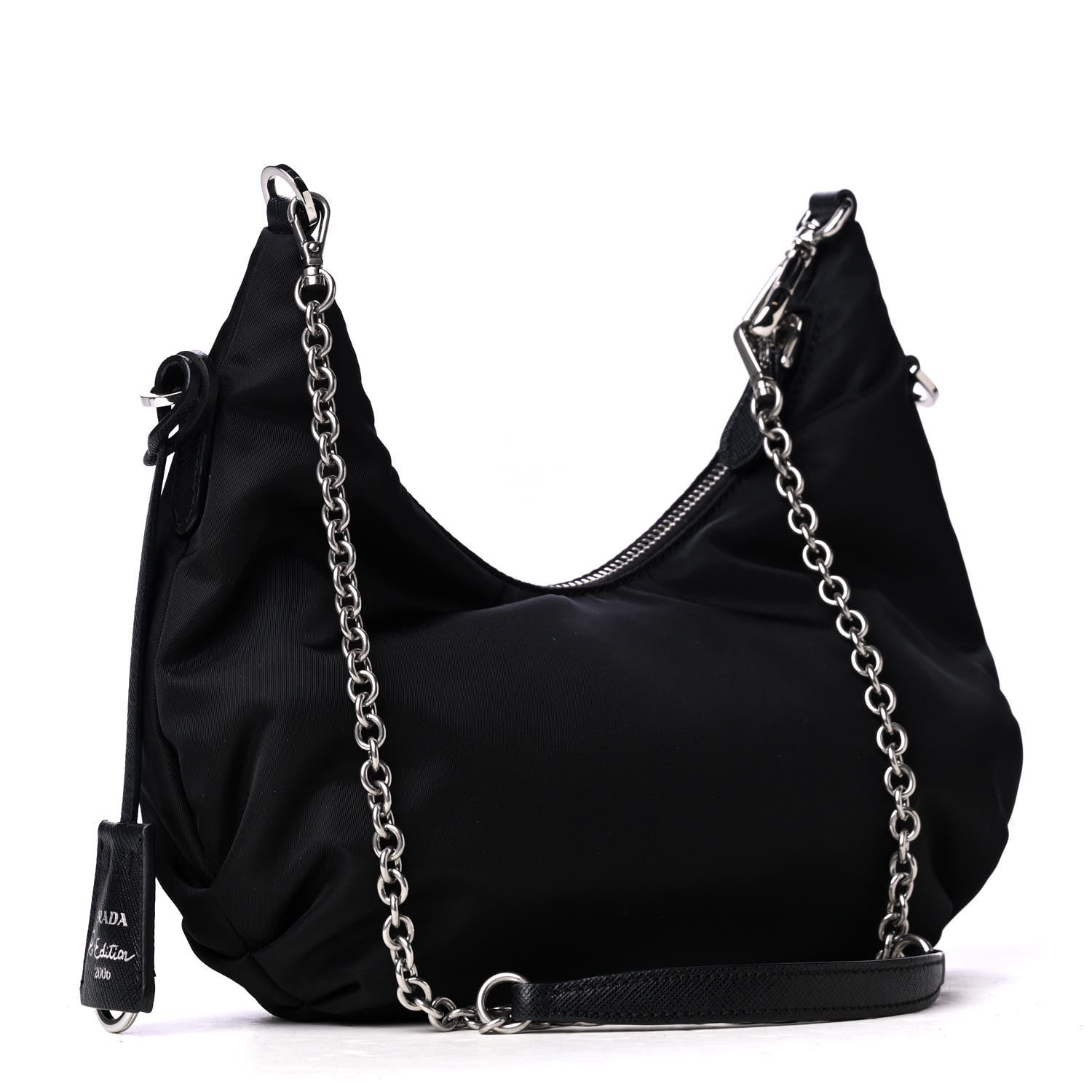 Prada Tessuto Nylon Saffiano Re-Edition 2006 Shoulder Bag Black 2 of 4