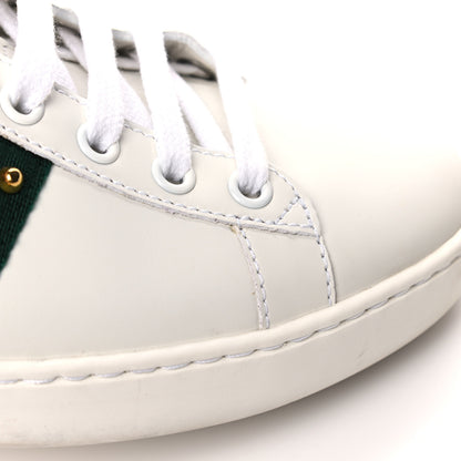 Gucci Calfskin Web Pearl Studded Womens Ace Sneakers 38 White 14 of 15