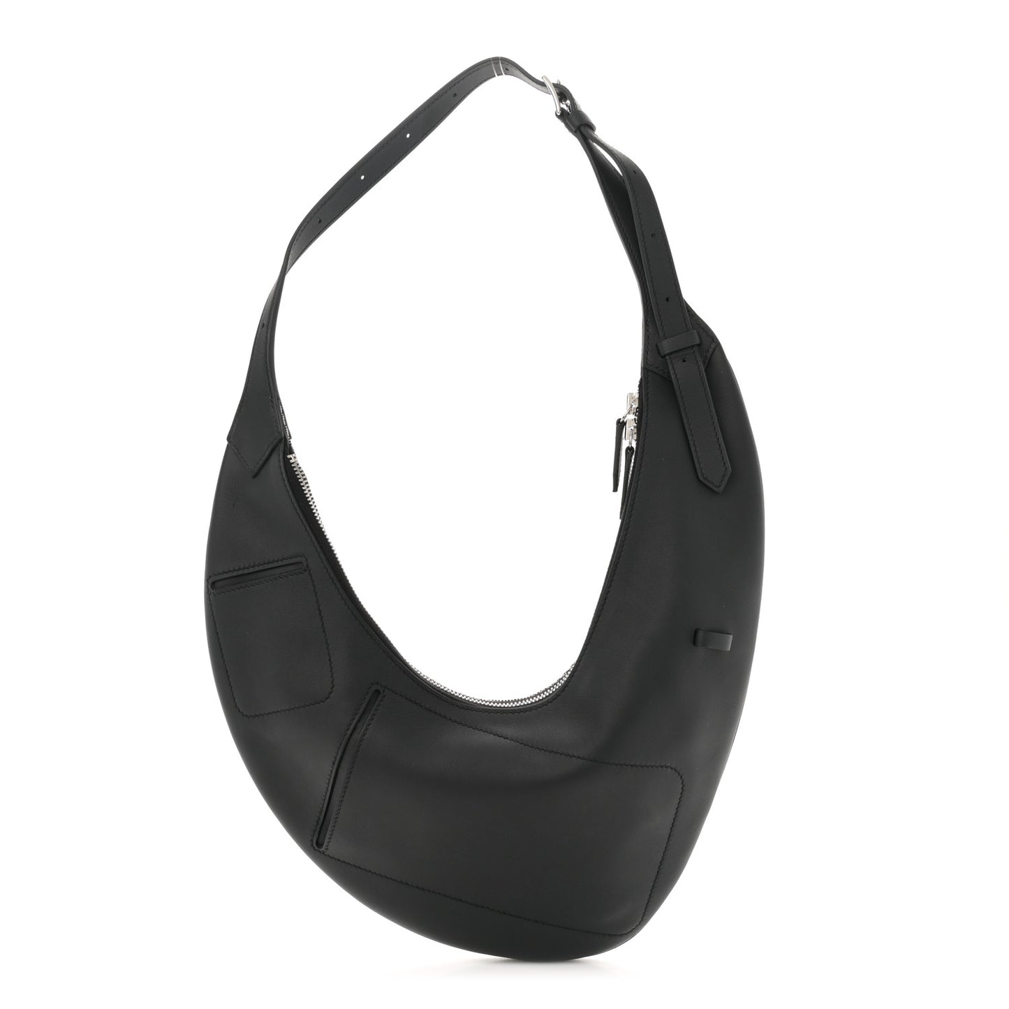 Swift H Plume Canvas Buddy Pocket Bag Black Ecru