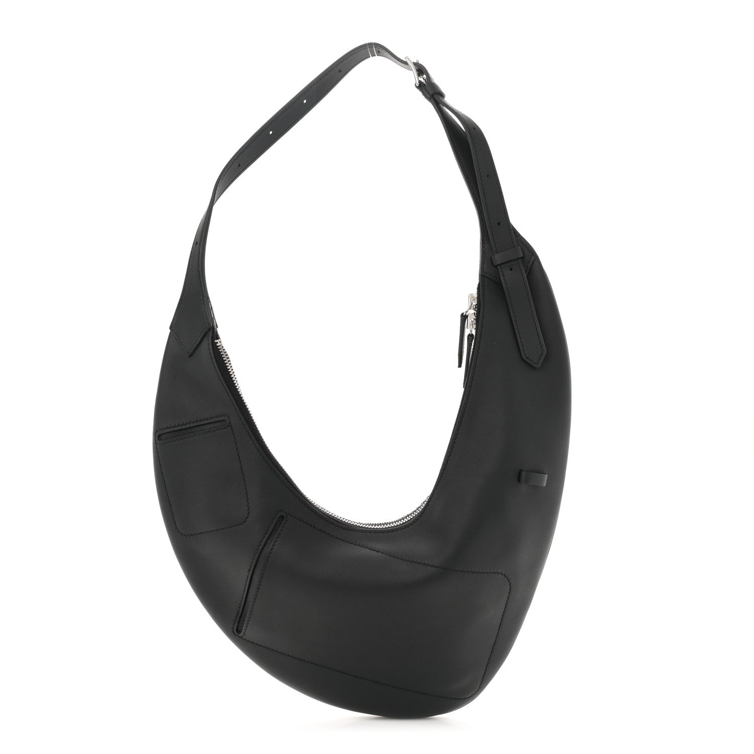 Hermes Swift H Plume Canvas Buddy Pocket Bag Black Ecru 1 of 11