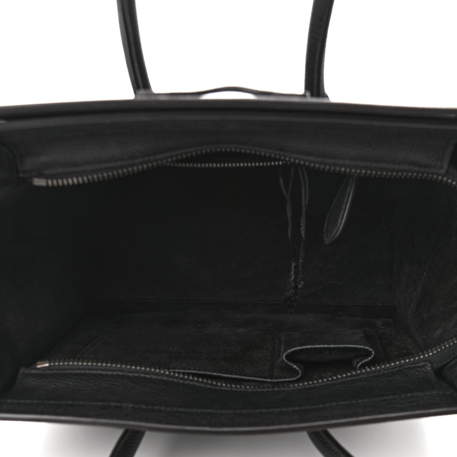 Celine Drummed Calfskin Micro Luggage Black 5 of 9