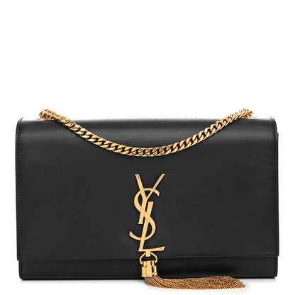 Saint Laurent Smooth Calfskin Medium Classic Monogram Kate Tassel Satchel Black 1 of 9