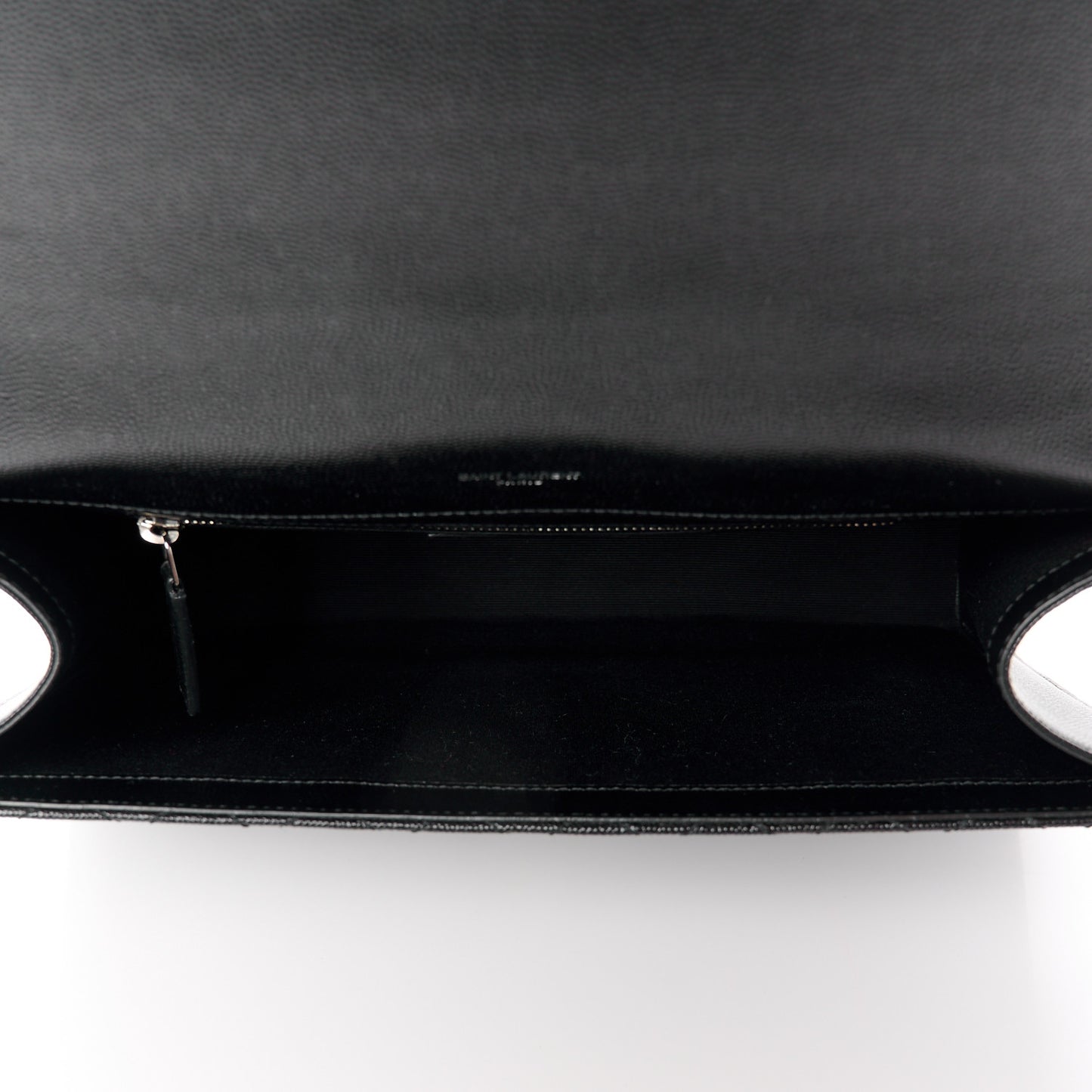 Grain De Poudre Textured Mixed Matelasse Large Triquilt Monogram Satchel Black