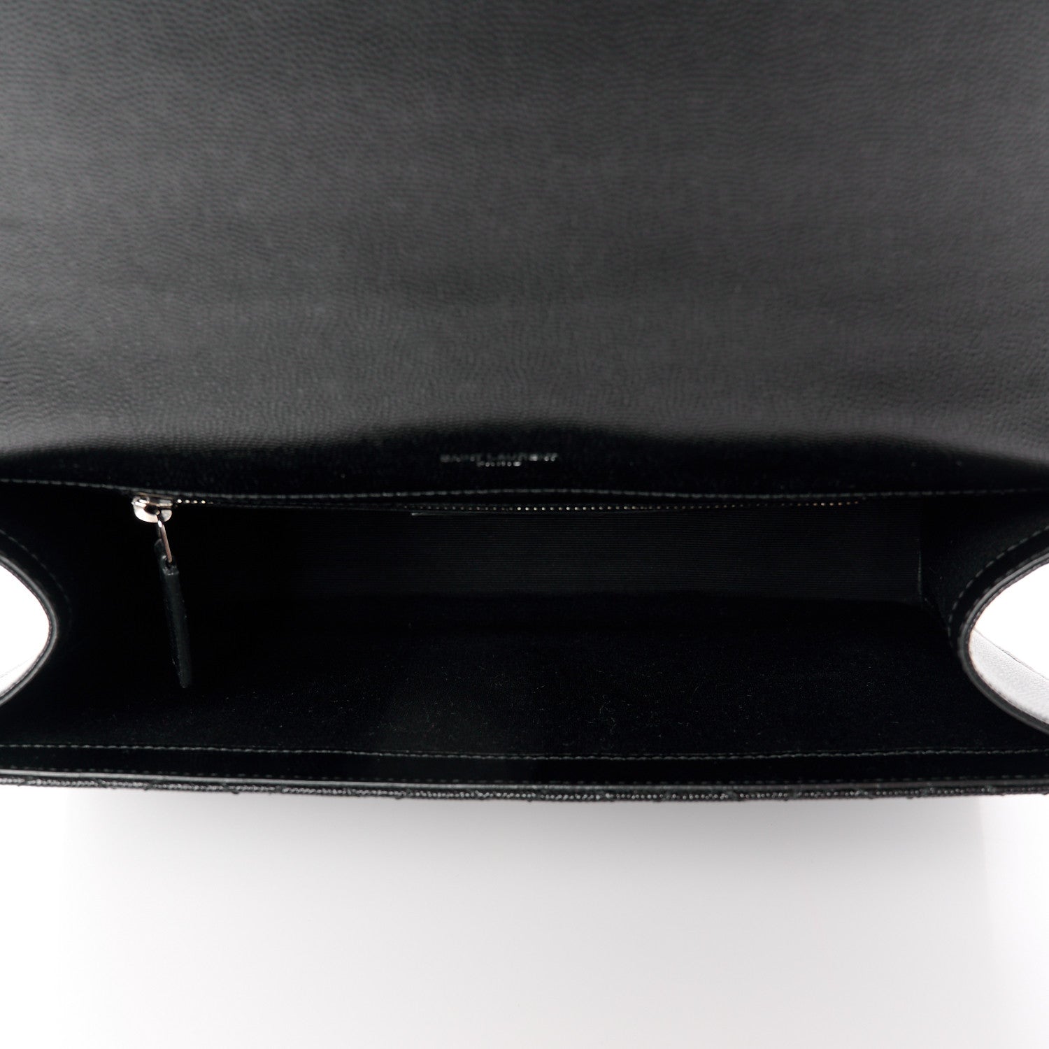 Saint Laurent Grain De Poudre Textured Mixed Matelasse Large Triquilt Monogram Satchel Black 5 of 11