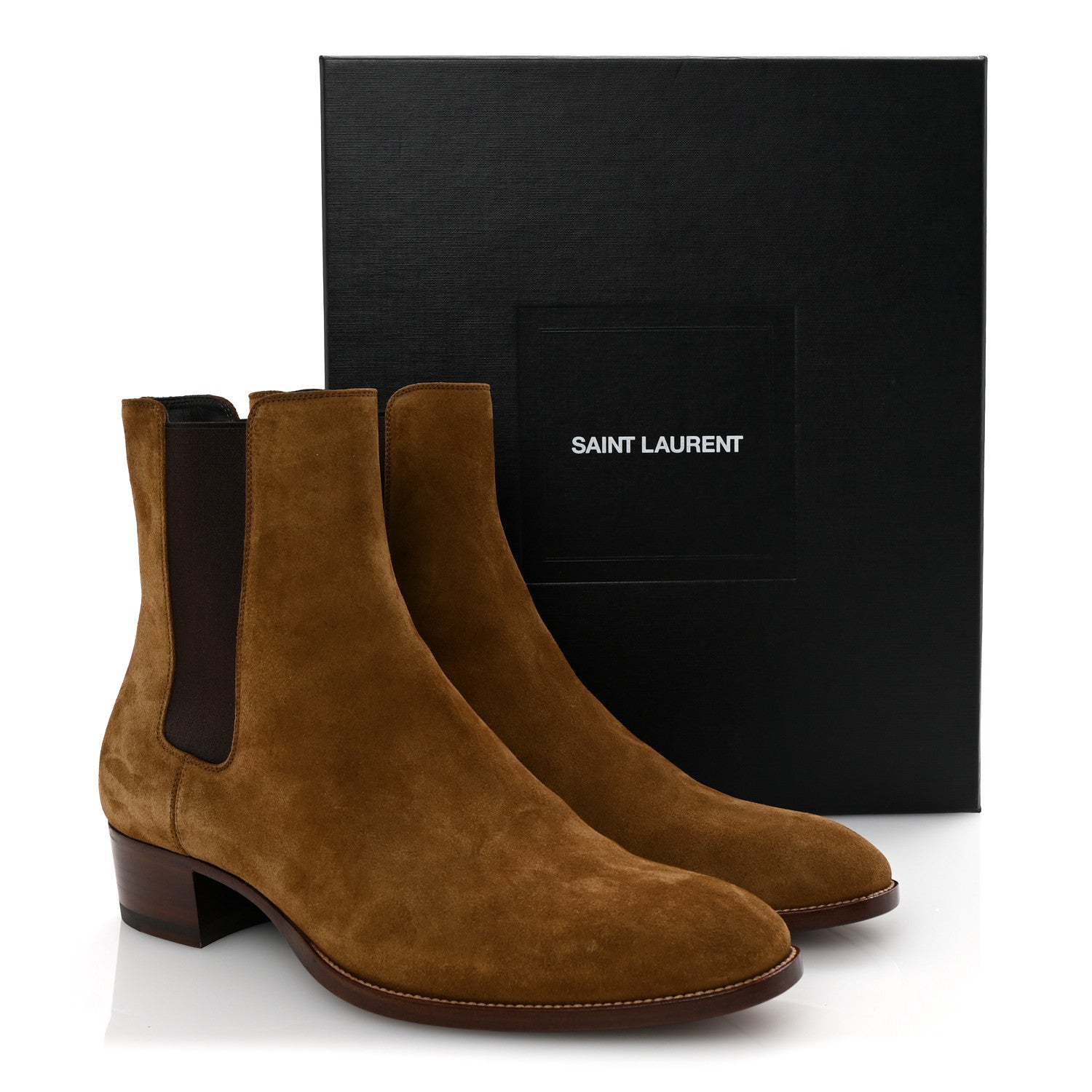 Saint Laurent Suede Calfskin Mens Wyatt Chelsea Boots 42.5 Land 9 of 9