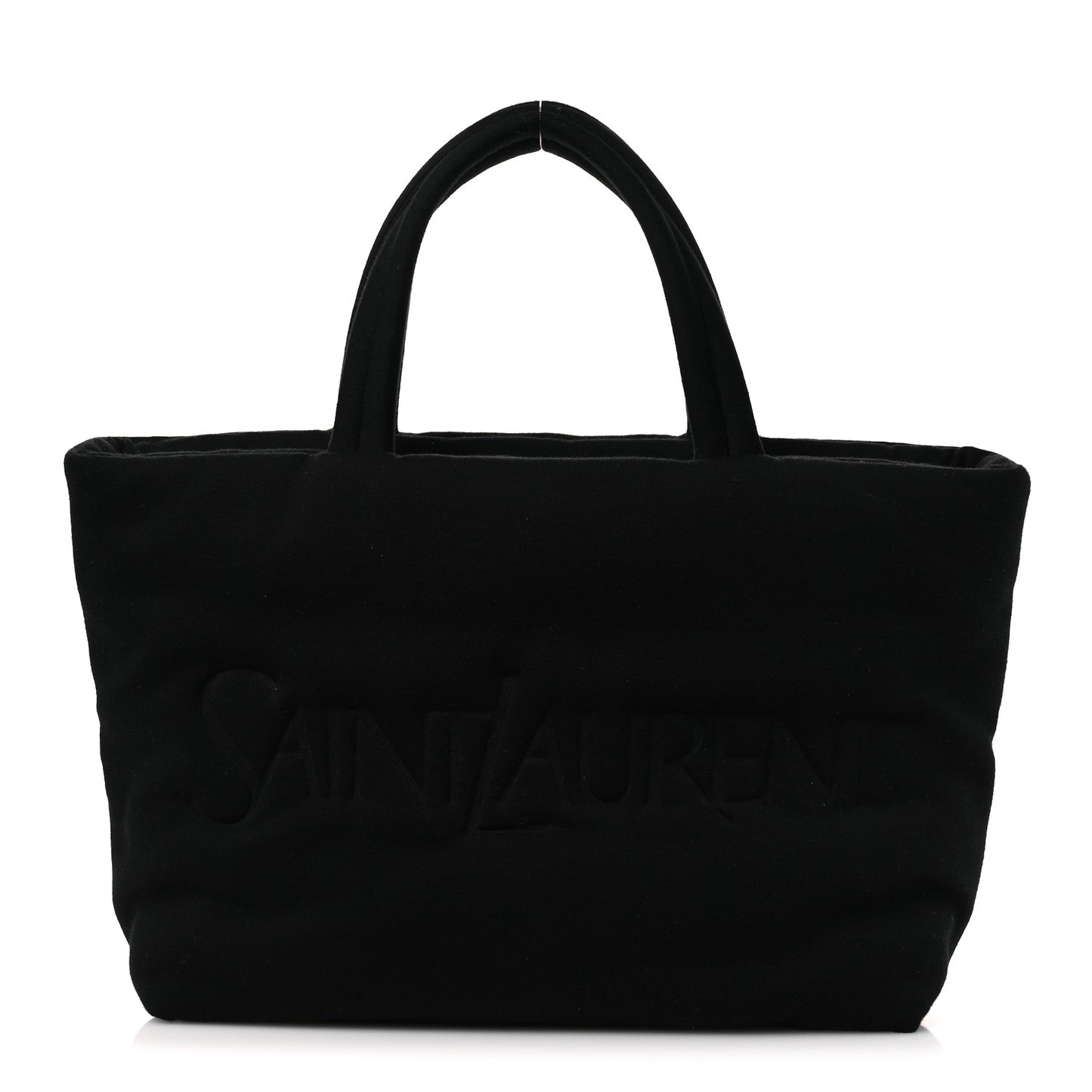 Jersey Wide Puffer Tote Black