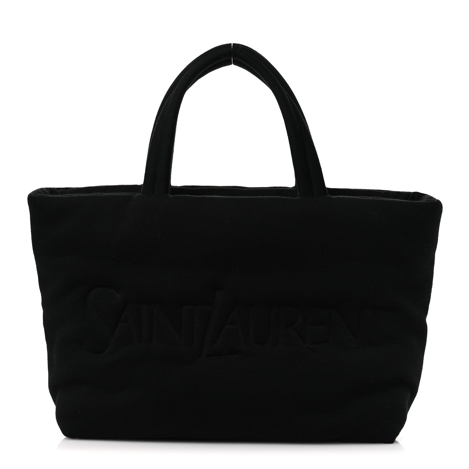 Saint Laurent Jersey Wide Puffer Tote Black 1 of 10