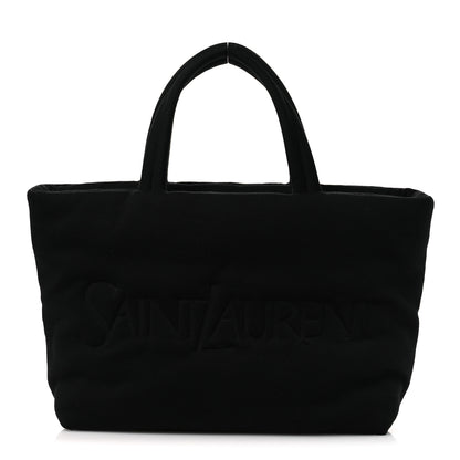 Saint Laurent Jersey Wide Puffer Tote Black 1 of 10