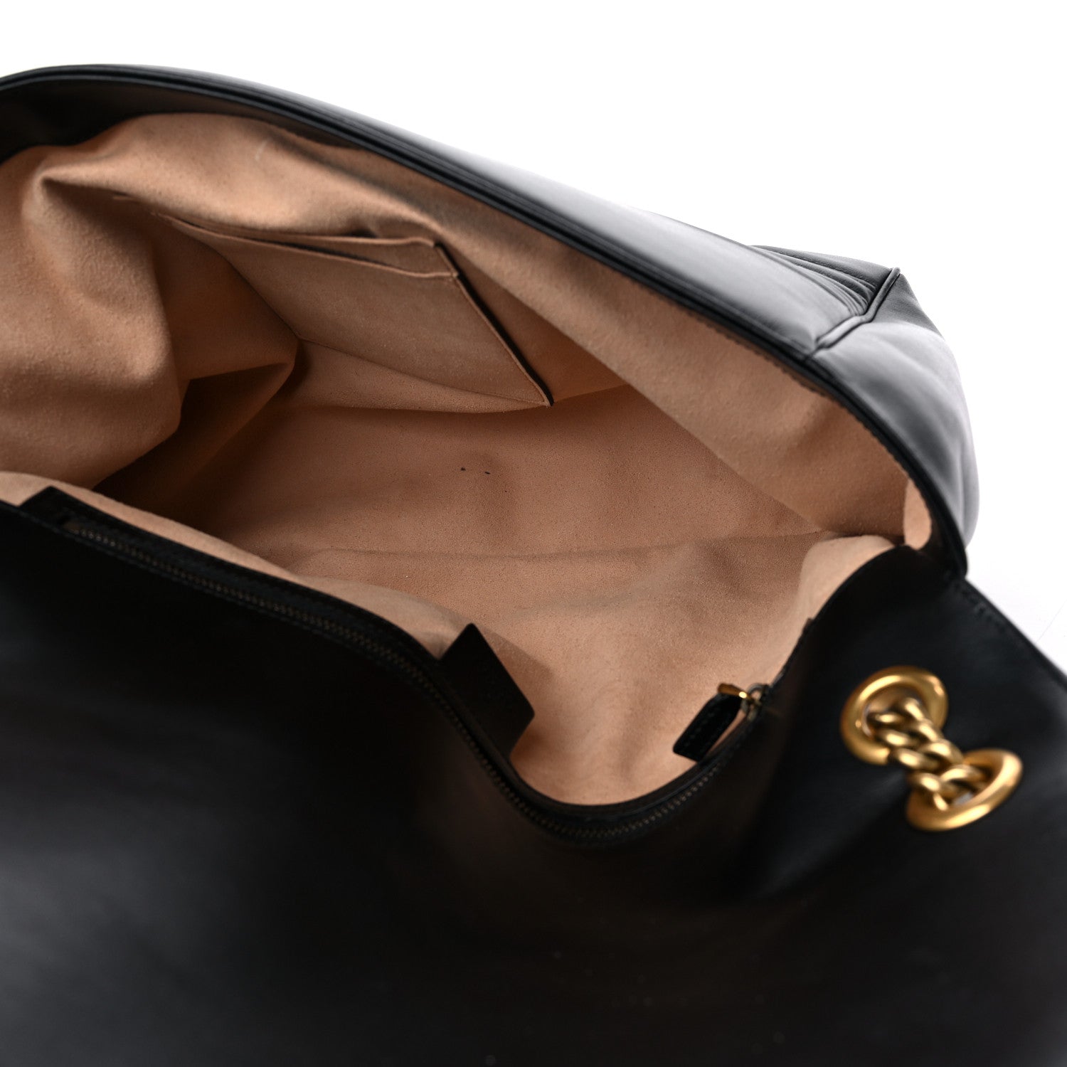 Gucci Calfskin Matelasse Large GG Marmont Shoulder Bag Black 5 of 16