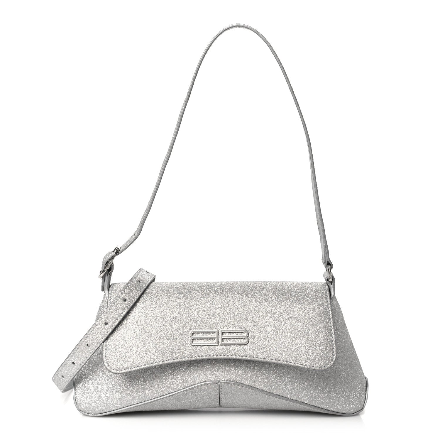 Balenciaga Sparkling Fabric Small XX Flap Stretch Bag Silver 1 of 11