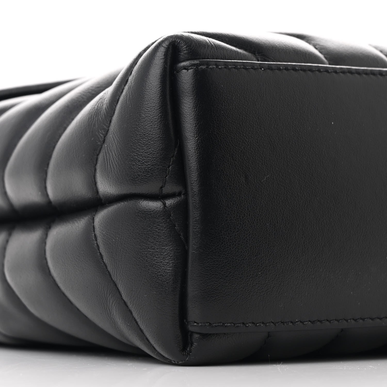 Saint Laurent Calfskin Y Quilted Monogram Monochrome Small Loulou Chain Satchel Black 10 of 12