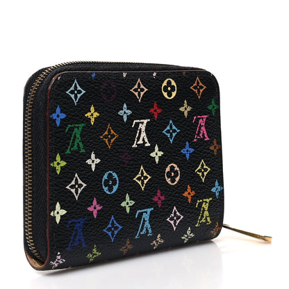 Louis Vuitton Monogram Multicolor Zippy Coin Purse Black 3 of 12