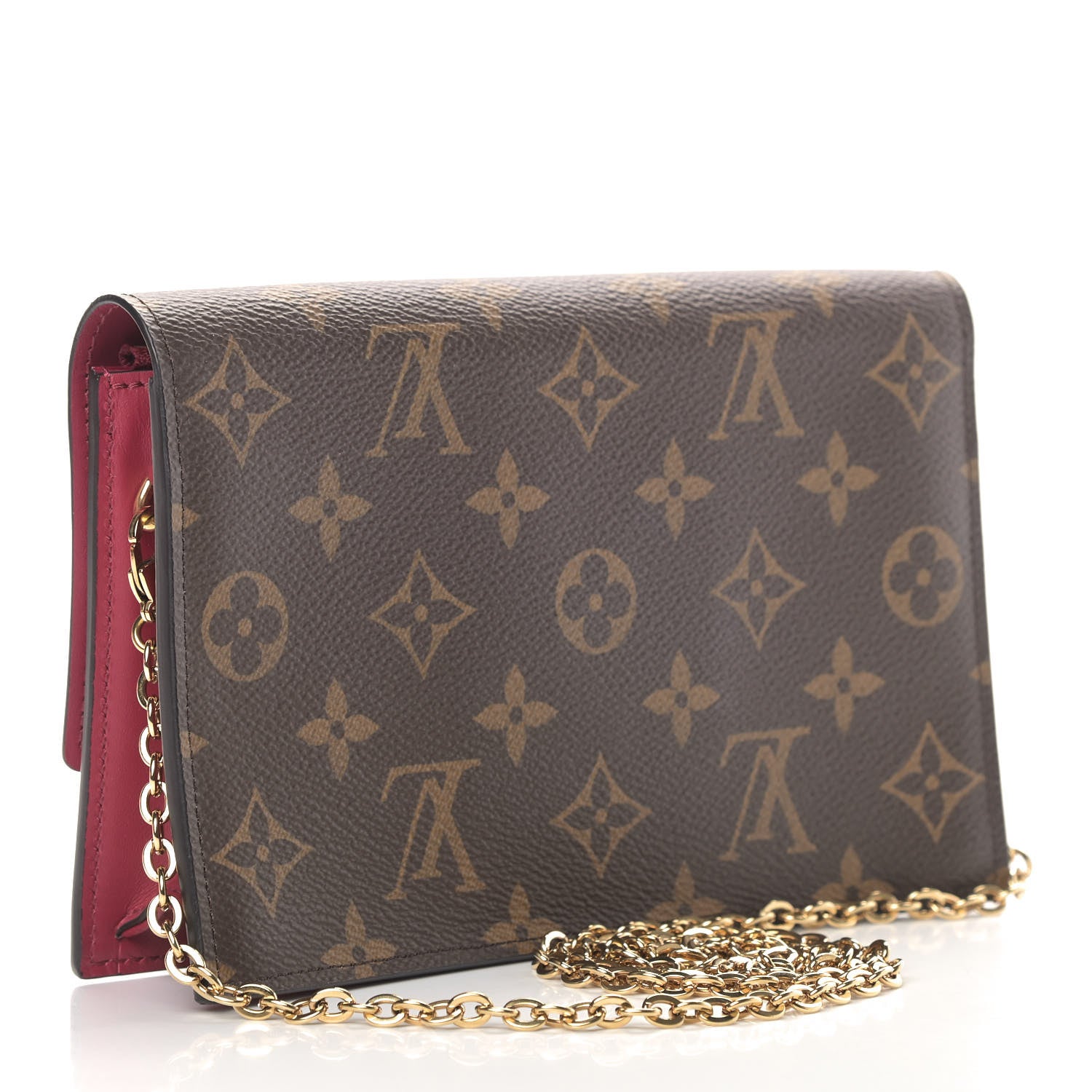Louis Vuitton Monogram Flore Chain Wallet Fuchsia 3 of 8