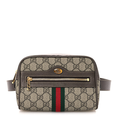Gucci GG Supreme Monogram Web Small Ophidia Belt Bag 75 30 Dark Brown 1 of 12