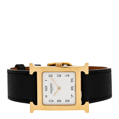 Hermes Stainless Steel Epsom 26mm Heure H Hour Quartz Watch Noir 2 of 5