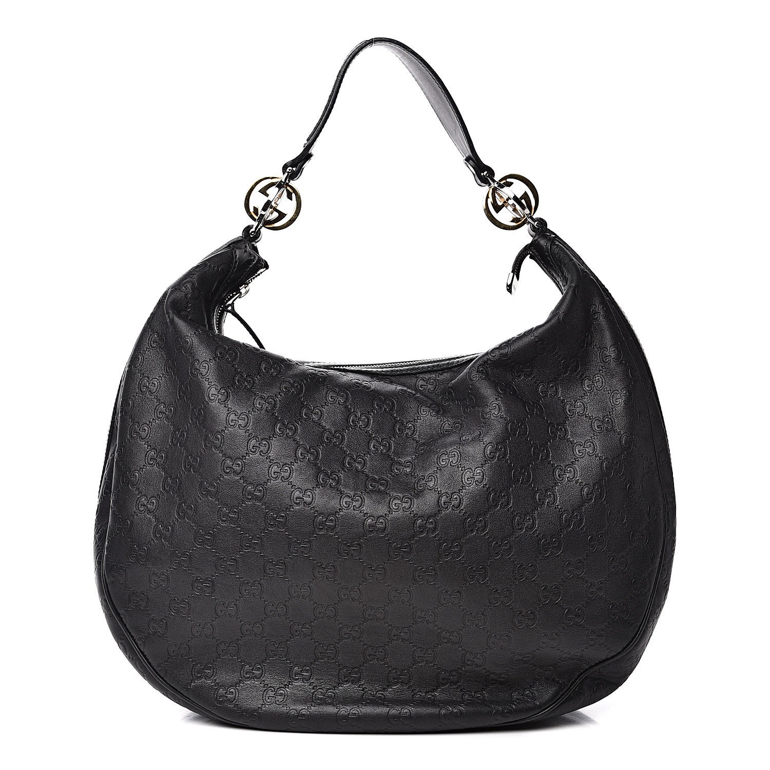 Gucci Guccissima Large GG Twins Hobo Black 1 of 11