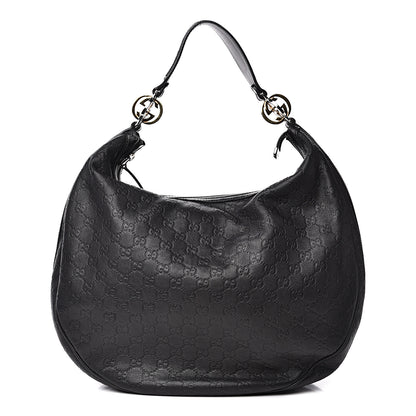 Gucci Guccissima Large GG Twins Hobo Black 1 of 11