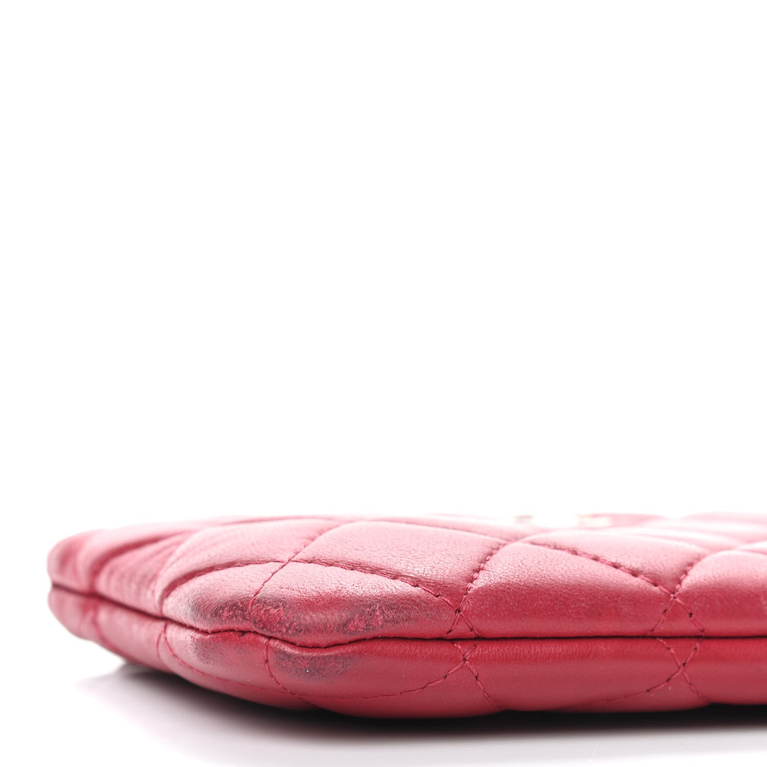 Chanel Lambskin Quilted Small Cosmetic Case Red 3 of 8