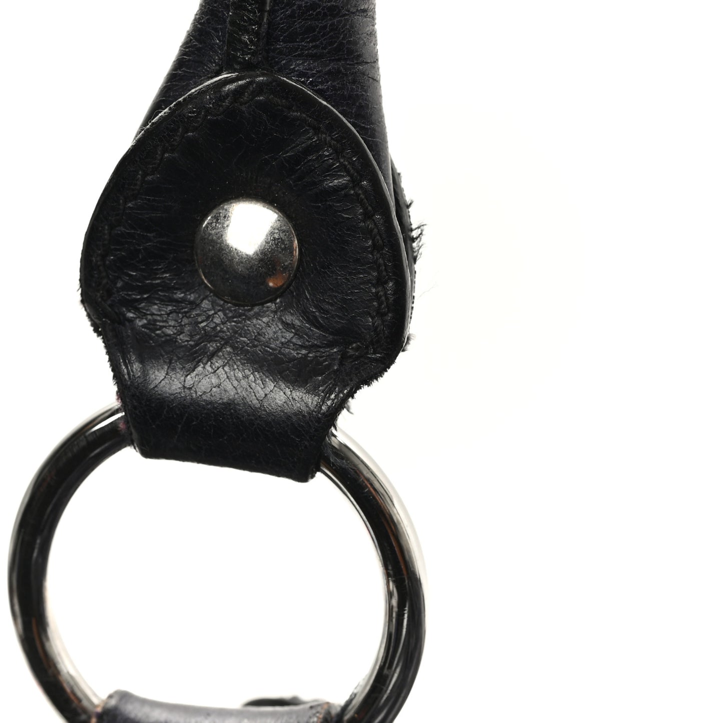 Vitello Lux Gathered Tote Black