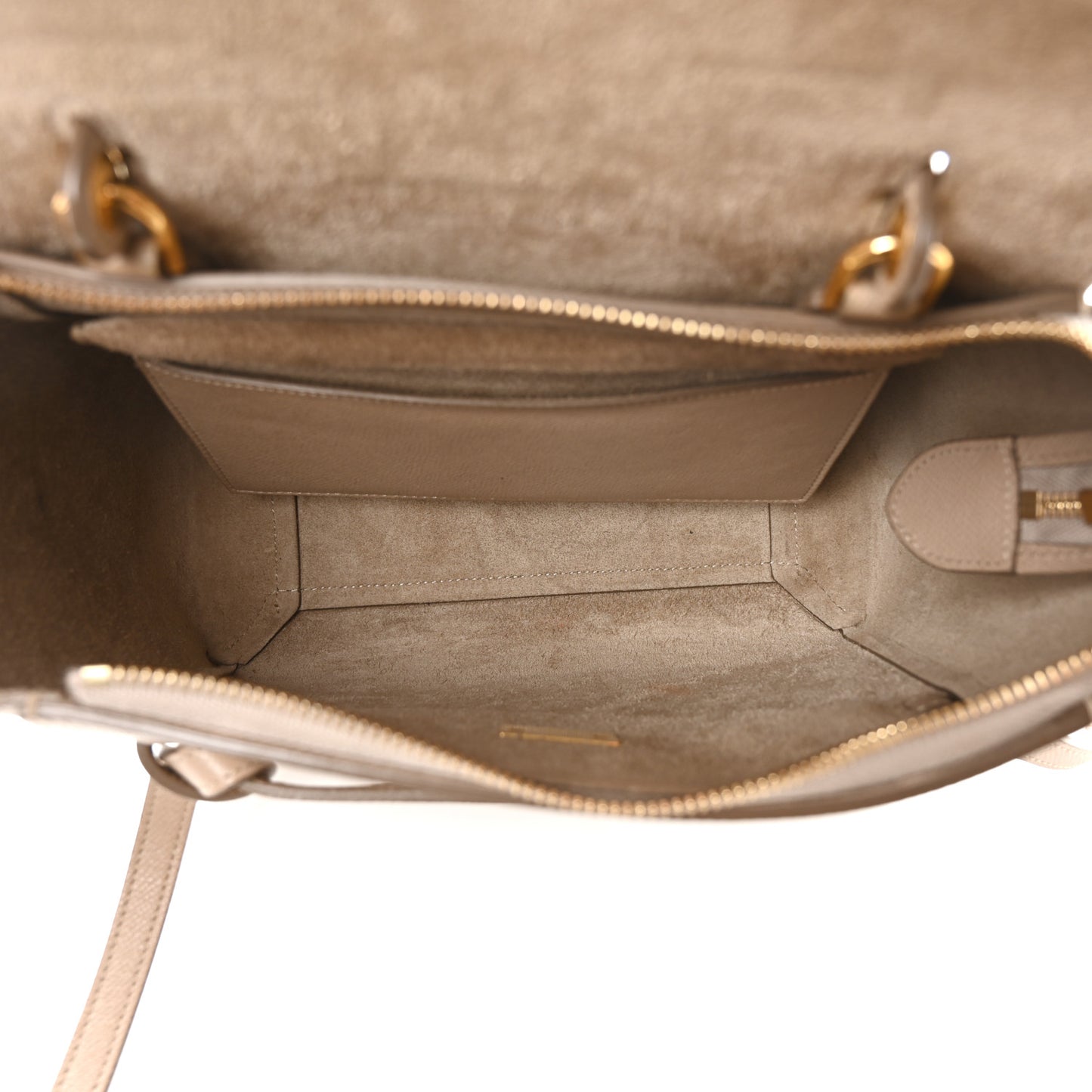 Grained Calfskin Micro Belt Bag Light Taupe