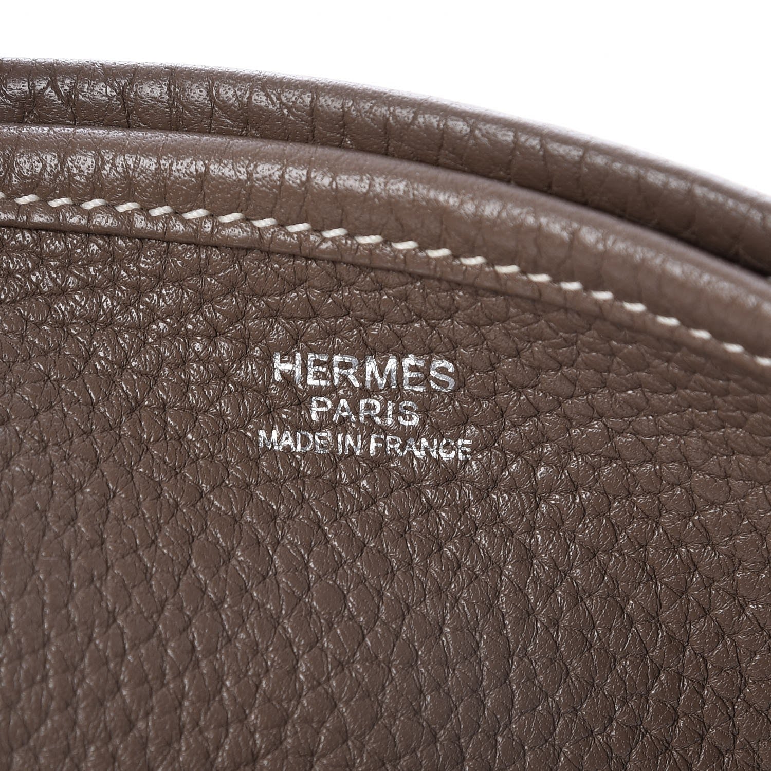 Hermes Taurillon Clemence Evelyne III GM Etoupe 6 of 7