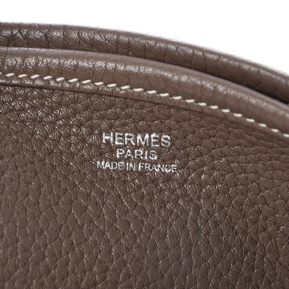 Hermes Taurillon Clemence Evelyne III GM Etoupe 6 of 7