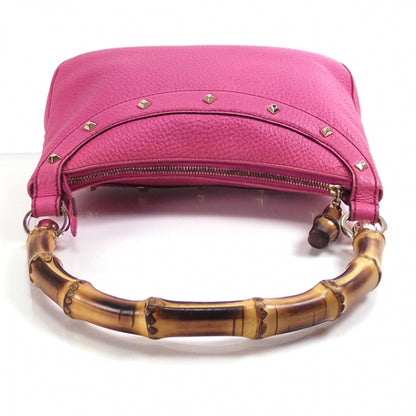 Gucci Leather Bamboo Handle Hobo Pink 6 of 10