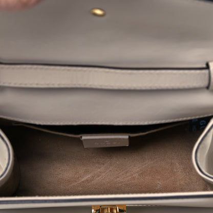 Gucci Calfskin Mini Sylvie Top Handle Bag White 5 of 9