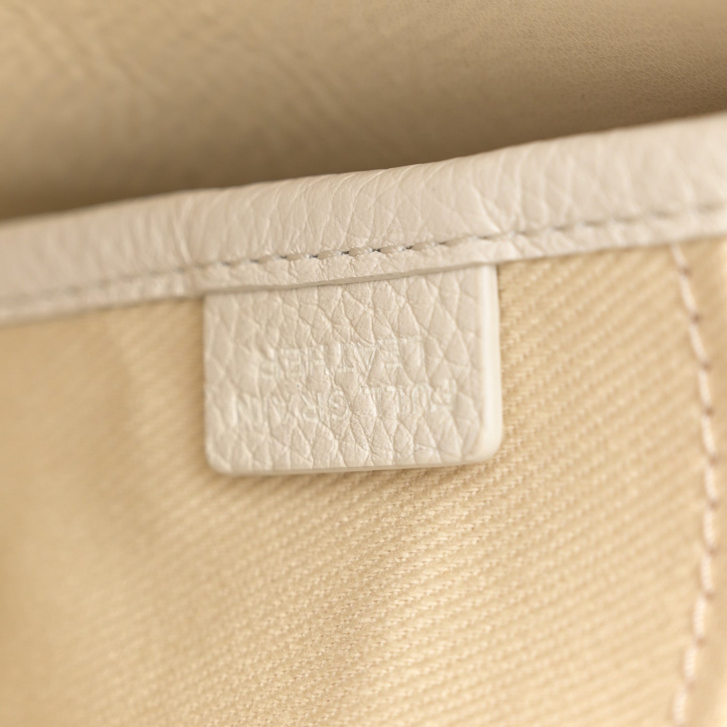 Marc Jacobs Grained Calfskin Mini The Tote Bag Cotton Silver 7 of 11
