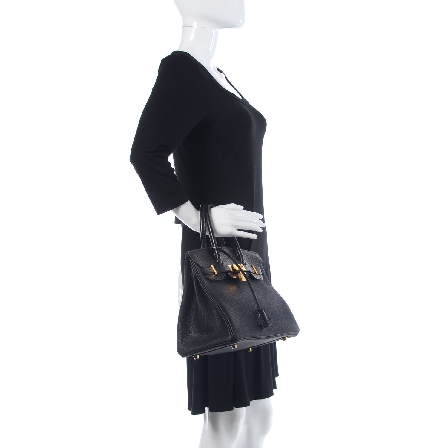 Hermes Togo Matte Alligator Birkin Touch 30 Black 2 of 11