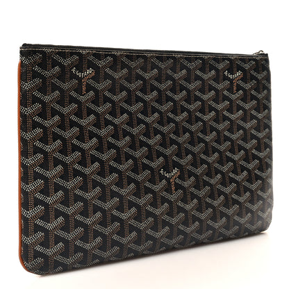 Goyard Goyardine Senat MM Pocket Black Tan 3 of 9