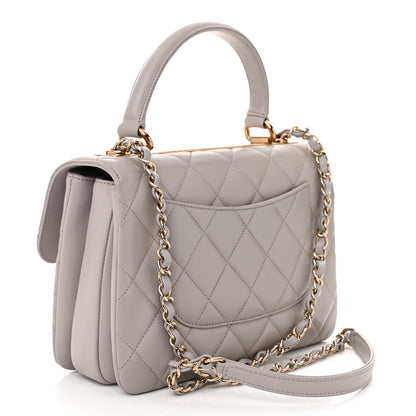 Chanel Lambskin Quilted Small Trendy CC Flap Dual Handle Bag Light Grey 3 of 11