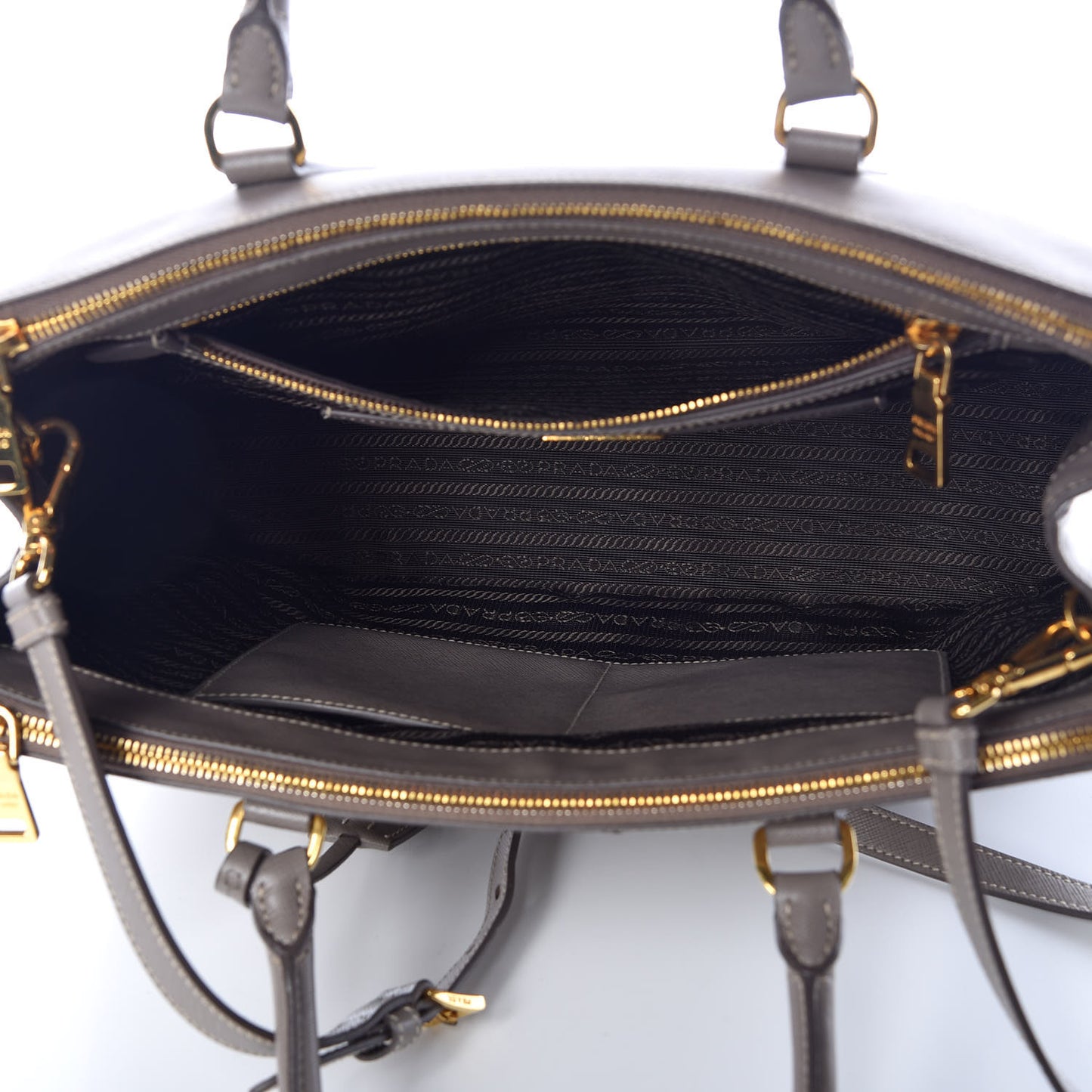 Saffiano Large Galleria Double Zip Tote Argilla