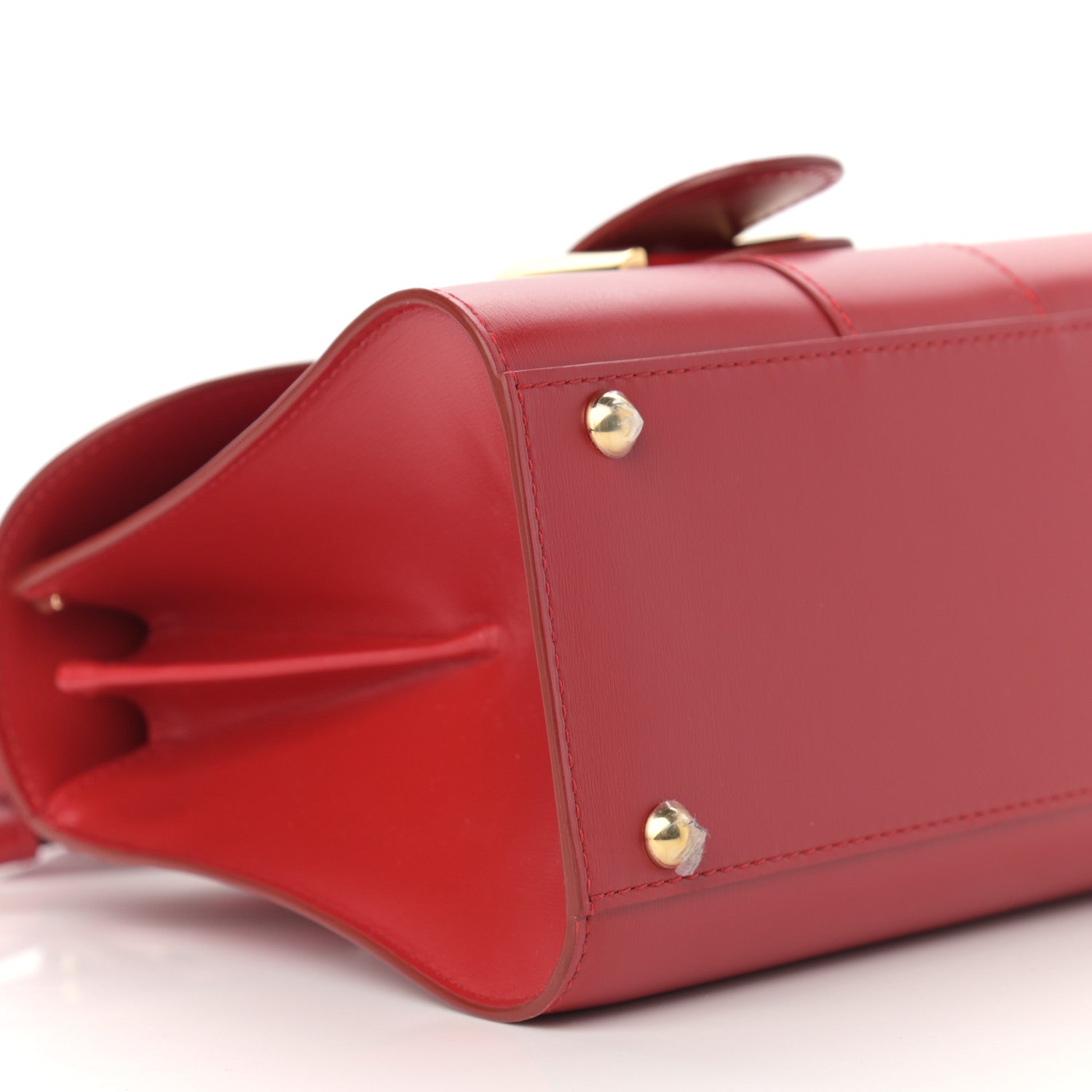 Delvaux Box Calfskin Mini Brillant Satchel Red 8 of 9