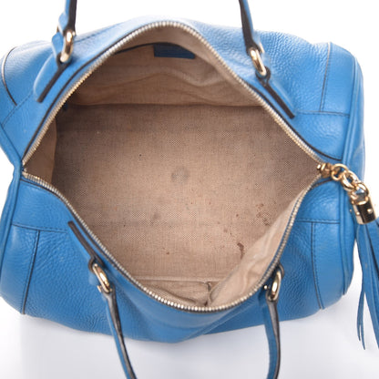 Gucci Calfskin Medium Soho Boston Riviera Blue 5 of 15