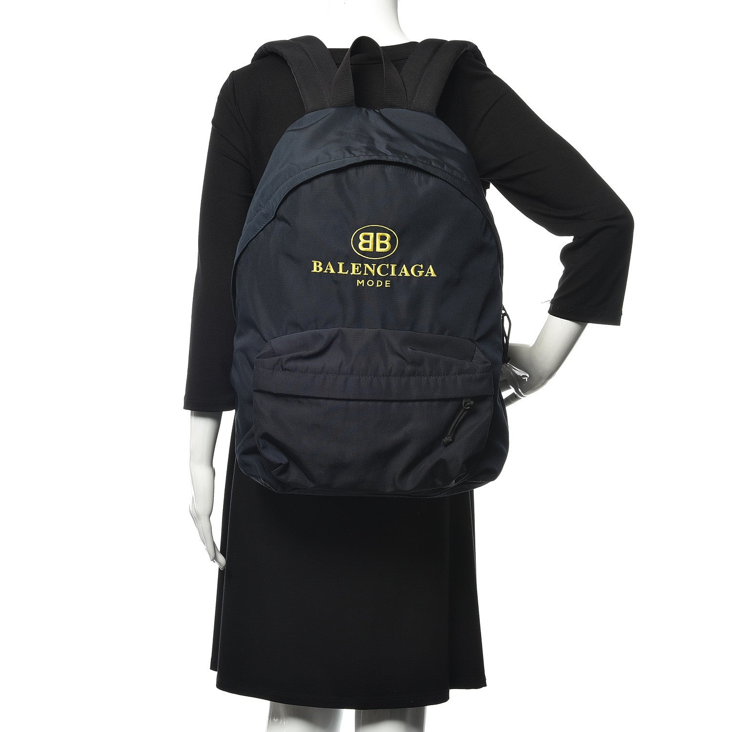 Balenciaga Nylon BB Mide Explorer Backpack Navy Yellow 2 of 10