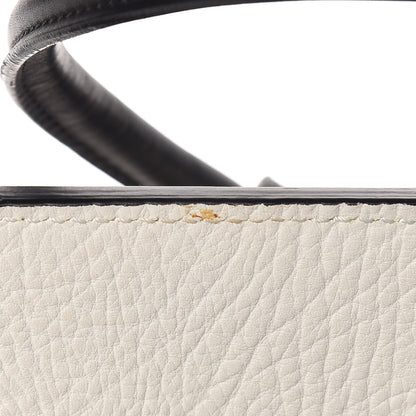 Celine Elephant Calfskin Mini Bi-Color Tie Knot Tote White Black 17 of 21