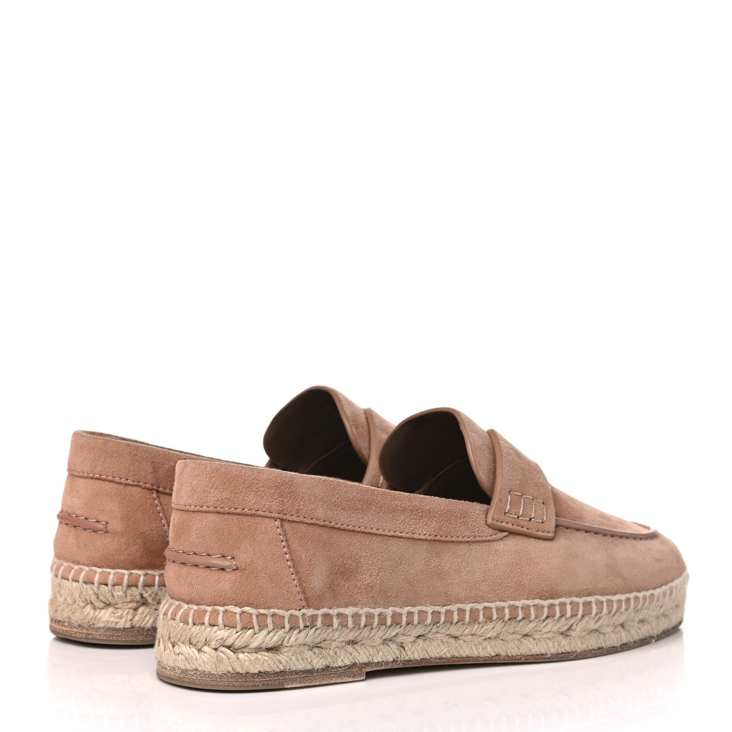 Suede Calfskin Womens Trip Espadrilles 36 Bois de Santal
