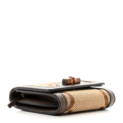 Gucci Monogram Jumbo GG Textured Dollar Calfskin Diana Compact Wallet Camel Ebony New Acero 4 of 7