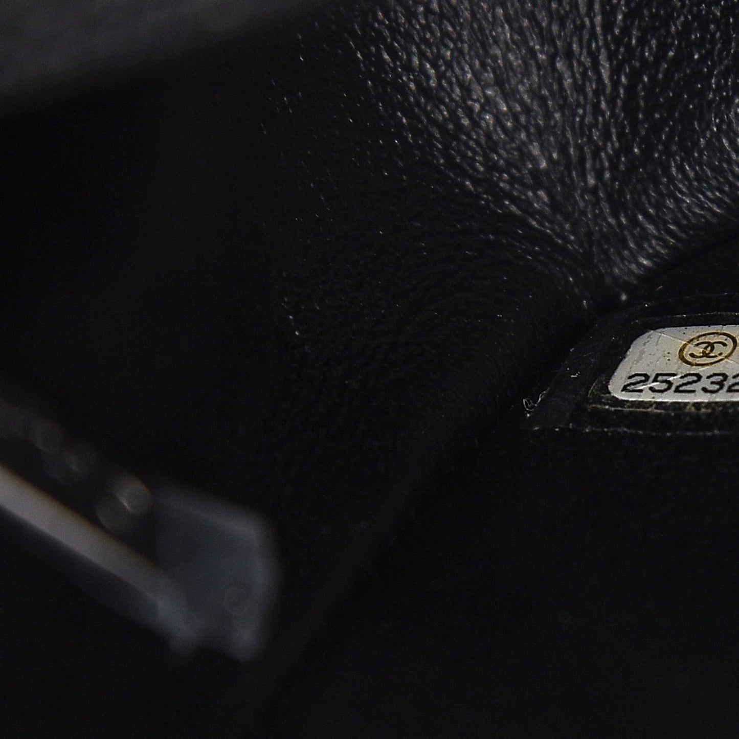 Iridescent Caviar Quilted Mini Rectangular Flap Black