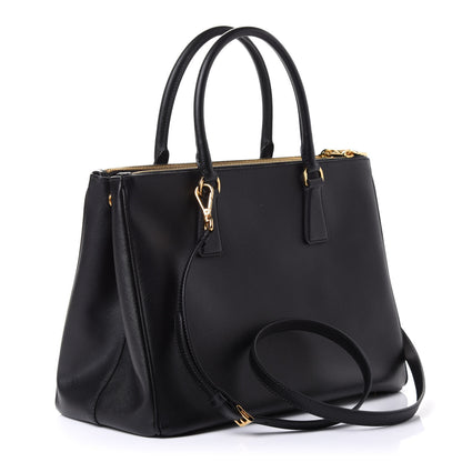 Prada Saffiano Medium Galleria Double Zip Tote Black 4 of 8