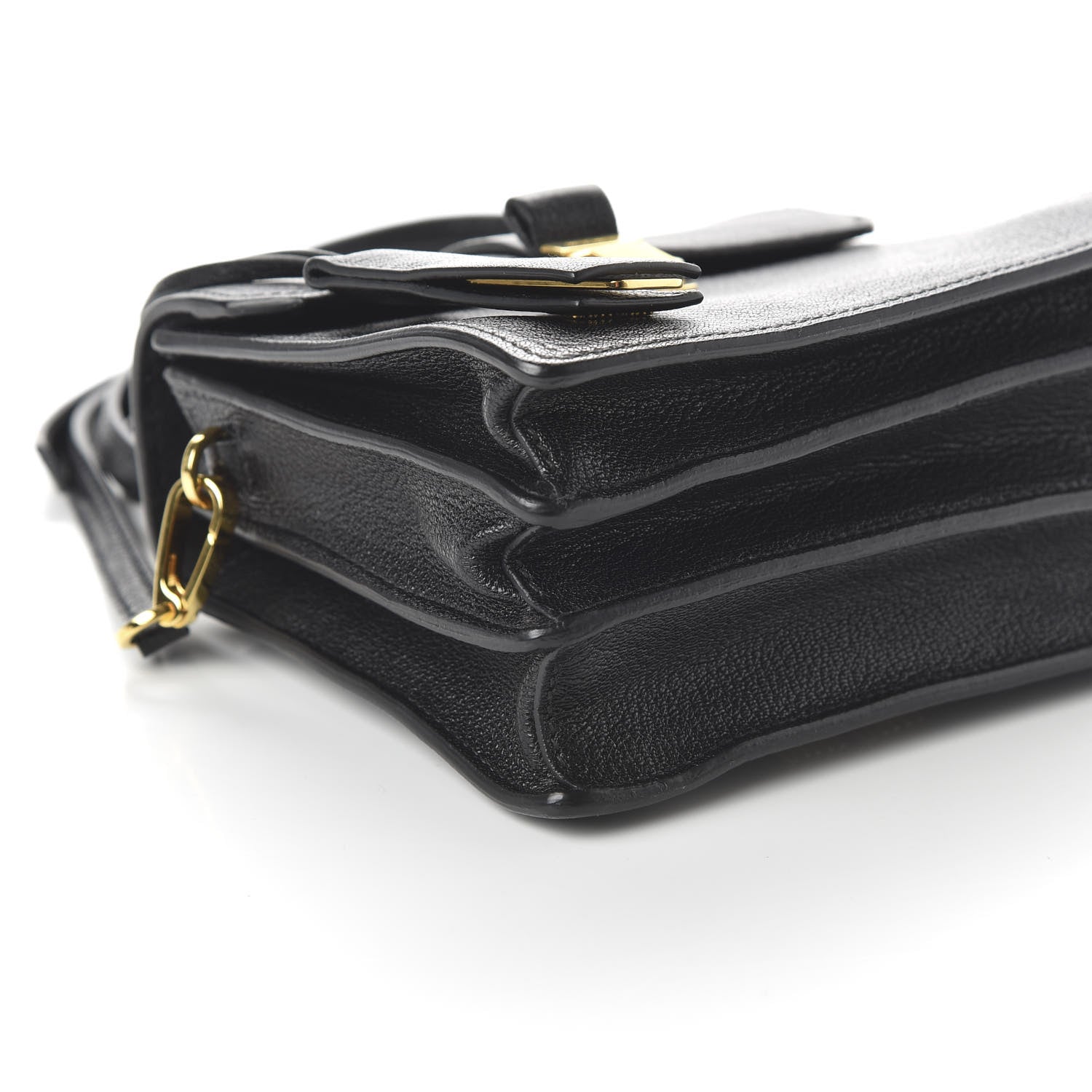 Miu Miu Goatskin Bandoliera Madras Shoulder Bag Black 6 of 9