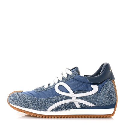 Loewe Brushed Suede  Nylon Flow Runners Sneakers 39 Raw Denim 1 of 9