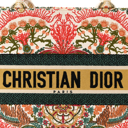 Christian Dior Canvas Embroidered Heart Lights Medium Book Tote Multicolor 8 of 10