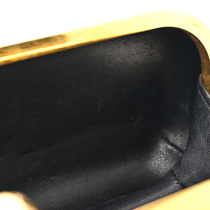 Alexander McQueen Nappa Metallic Twin Skull Box Clutch Gold 9 of 11