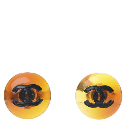 Chanel Resin CC Round Earrings 1 of 3