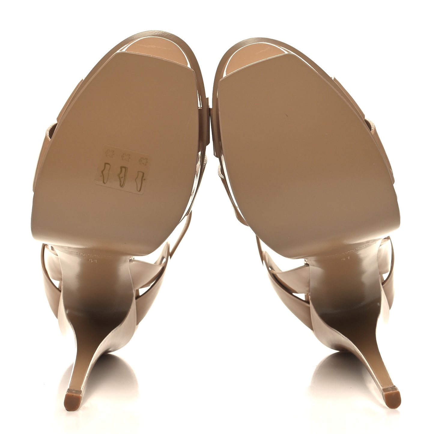 Patent Tribute 105 Platform Sandals 41 Nude Powder