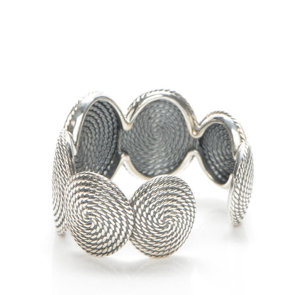 David Yurman Sterling Silver 37mm Cable Coil Cuff 3 of 5