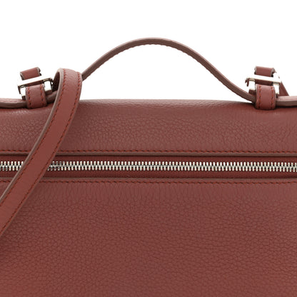 Loro Piana Grained Calfskin L19 Extra Pocket Pouch Kummel 7 of 10