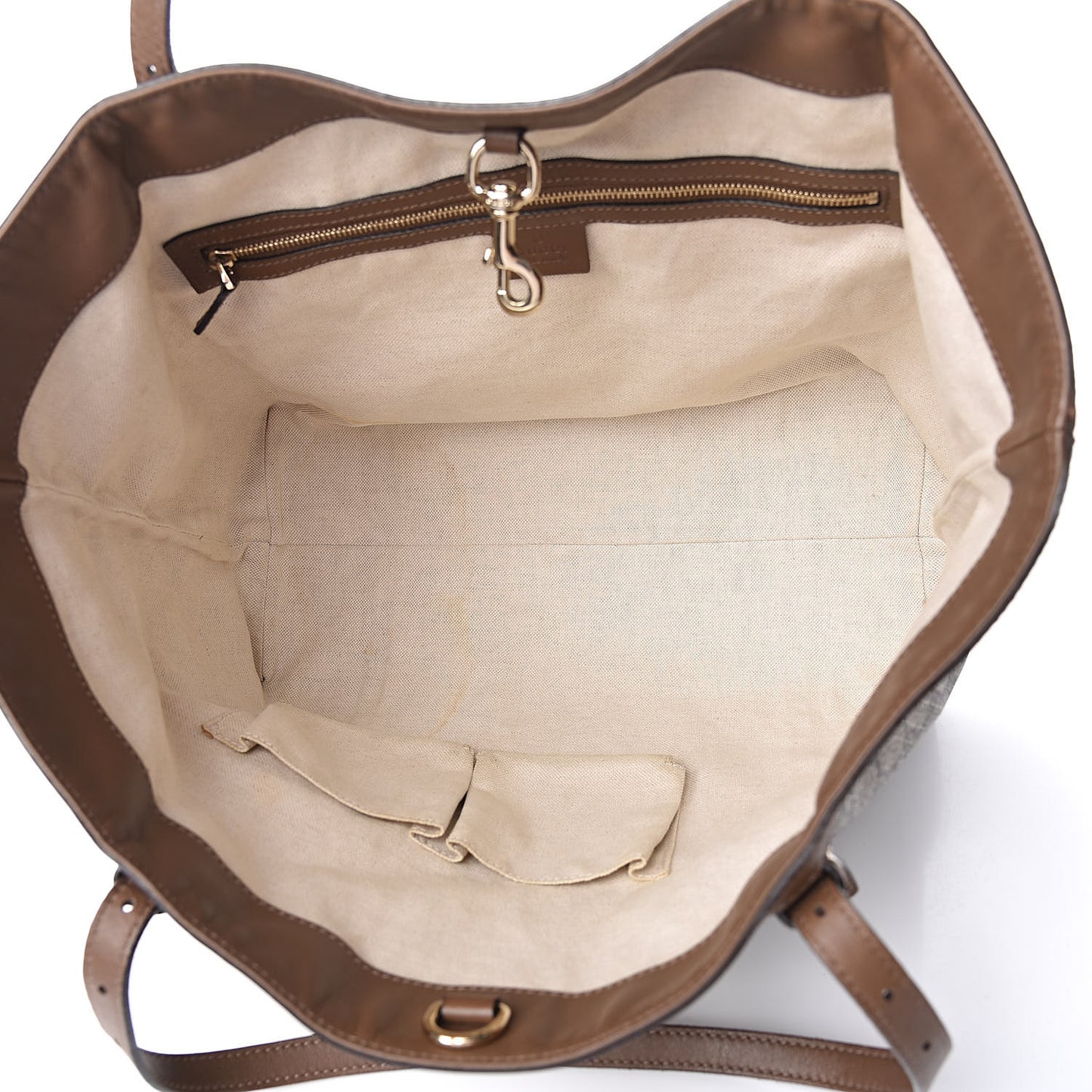 GG Supreme Monogram Medium Nice Tote Brown